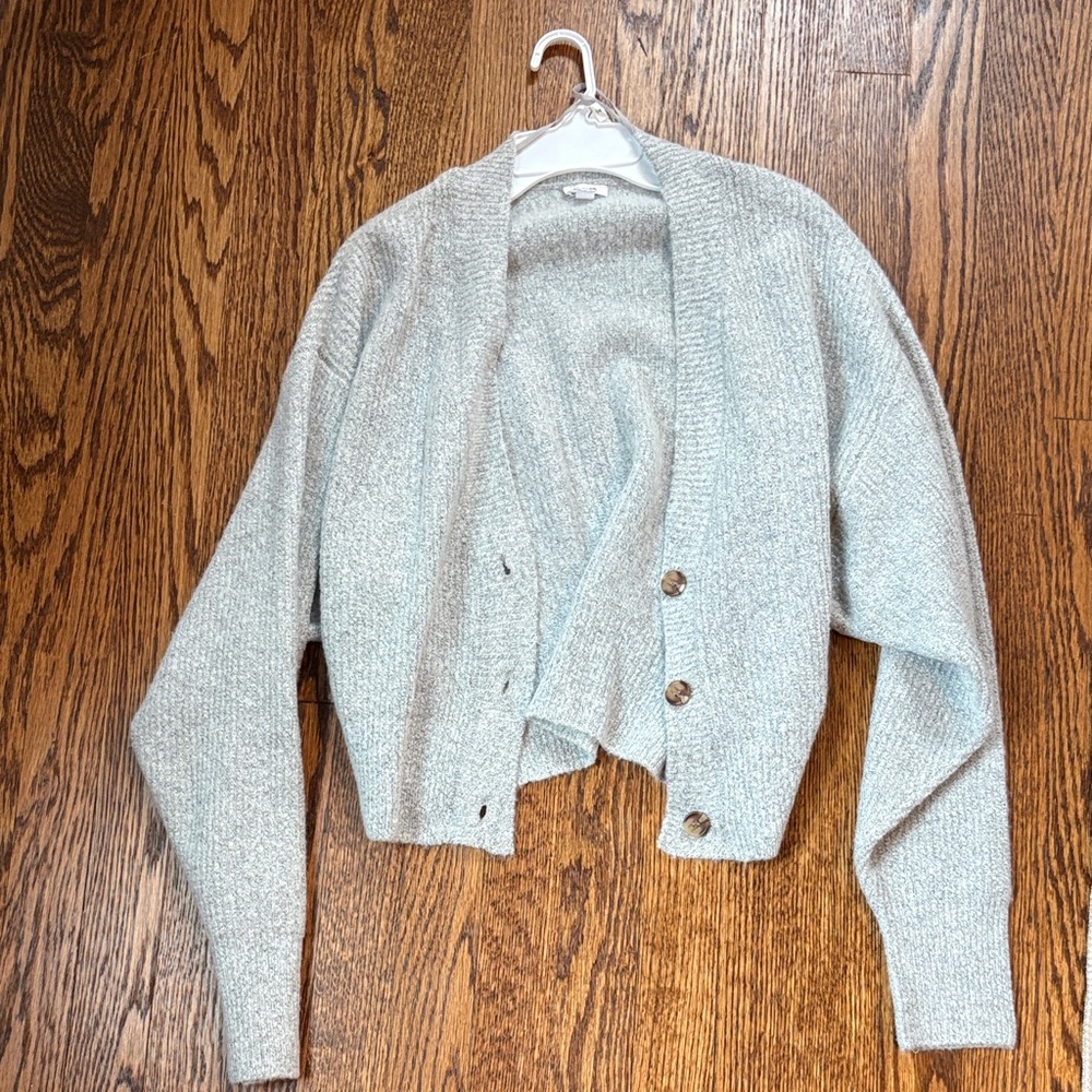 Garage Heather Gray Button-Up Cardigan